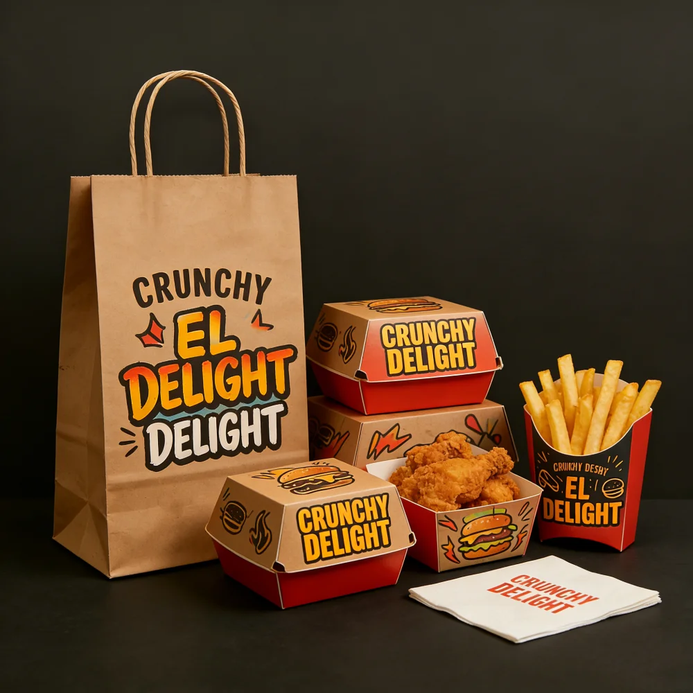 Custom Printed Take Away Fast Food Box Fried Chicken Burger Paper Box Food Container