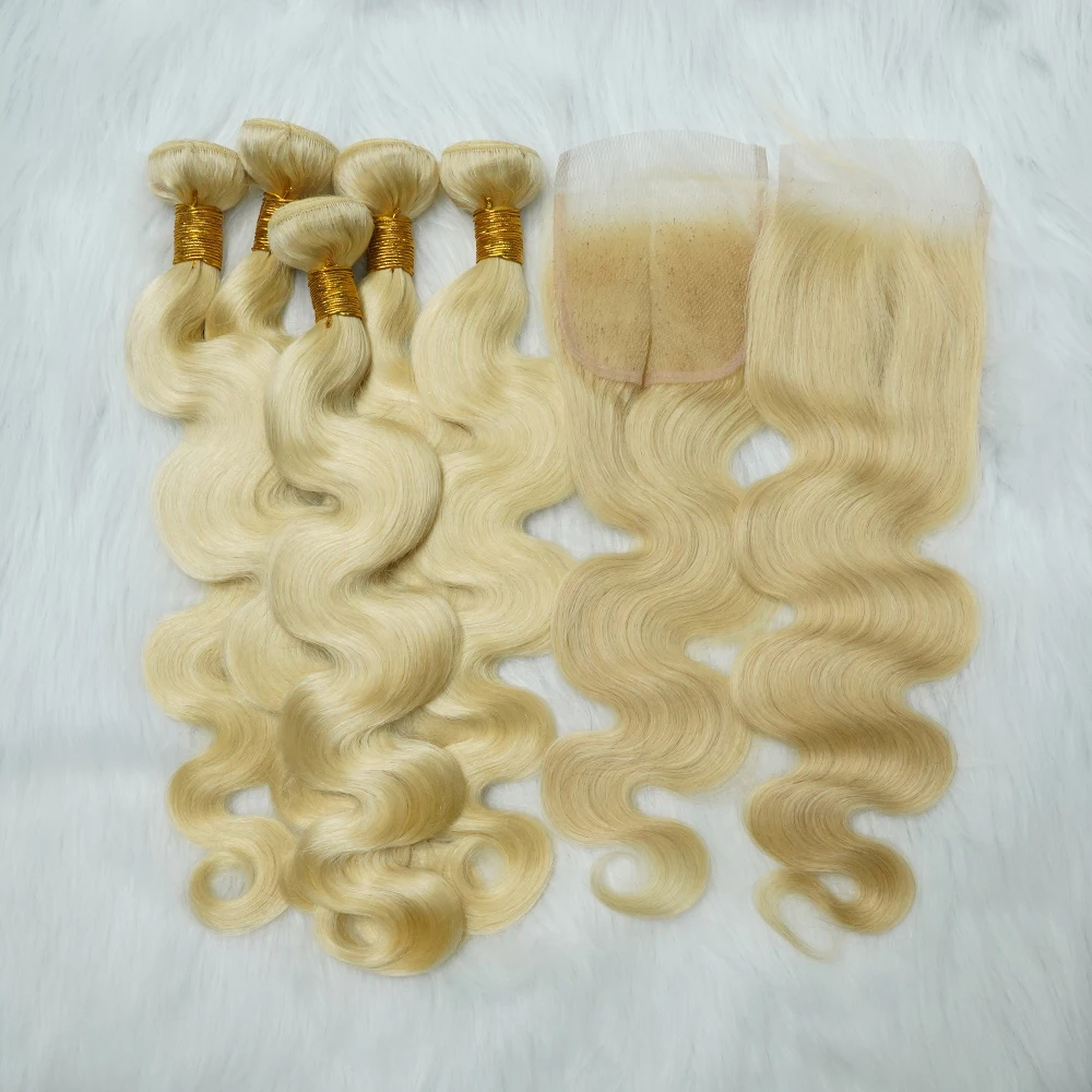 Raw Virgin Hair Indian,9a 10a 100% Virgin Human Hair Virgin 613 Raw Indian Curly Hair,613 Blonde Kinky Straight Hair Bundles - B