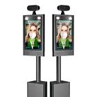 Check 8 Inch Access Control Detection Scanner Software Face Recognition Temperature Measurement Check Kiosk