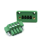 Terminal 15EDG 3.81 2/3/4/5/6/7/8pin Plug + Pin Header Socket Set 3.81MM Pitch Through Wall Plug In Terminal Blocks