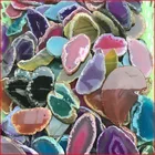 Irregular Shape AAA+++ DIY Natural Agate Raw Stone Agate Slices Irregular Shape Colored Agate Pendant