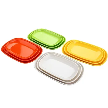 Food Grade Melamine Salad Container Non-Toxic Plastic Airline Dinner Plates Modern Design Style for Home Events Restaurant Use