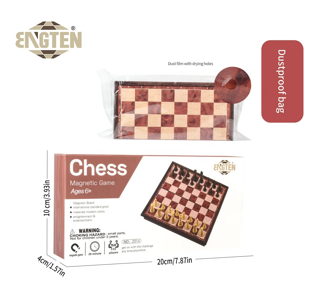 International 32 Pieces Chess Game Set Plastic With Chessboard Chessmen Kid Gift 