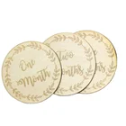 Wood Custom Design Funny Boys Girls Memorable Moment Baby Milestone Cards For Parents