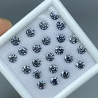 Brilliant Cut 3-6.5mm Gray Moissanite Stone Vvs Loose Stone Brilliant Round Cut Wholesale Grey Moissanite