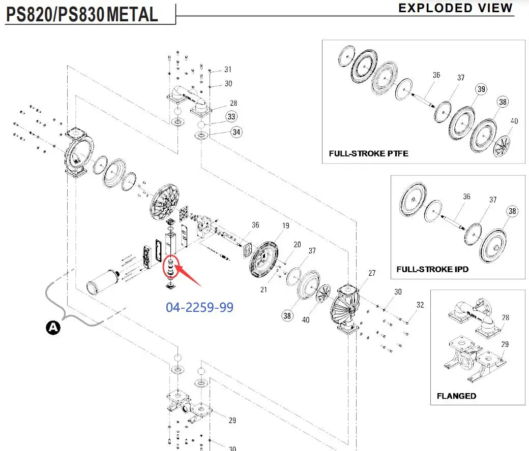 Piston Katup Udara untuk pompa diafragma bertenaga udara 1.5'' suku cadang wilden dari Katup Udara 04-2039-01 detail