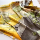 Scarf New Ladies Satin Scarf Silk Printed Square Scarf Hijab Scarf