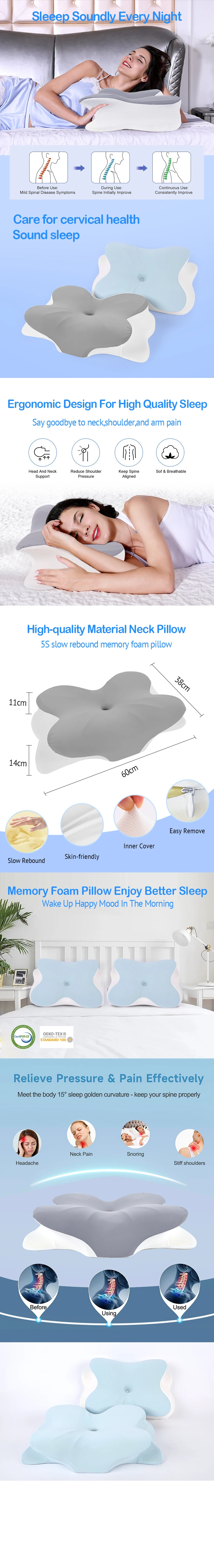 Comfortable Memory Foam Pillow JK258(图1) Comfortable Memory Foam Pillow JK258(图1)