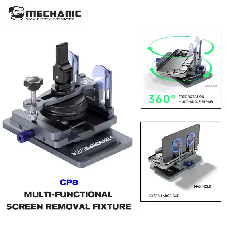 MECHANIC CP8 Universal LCD Screen Separator Mobile Phone Screen Back Glass Removal Pressure Holding Rotating Clamp Tools