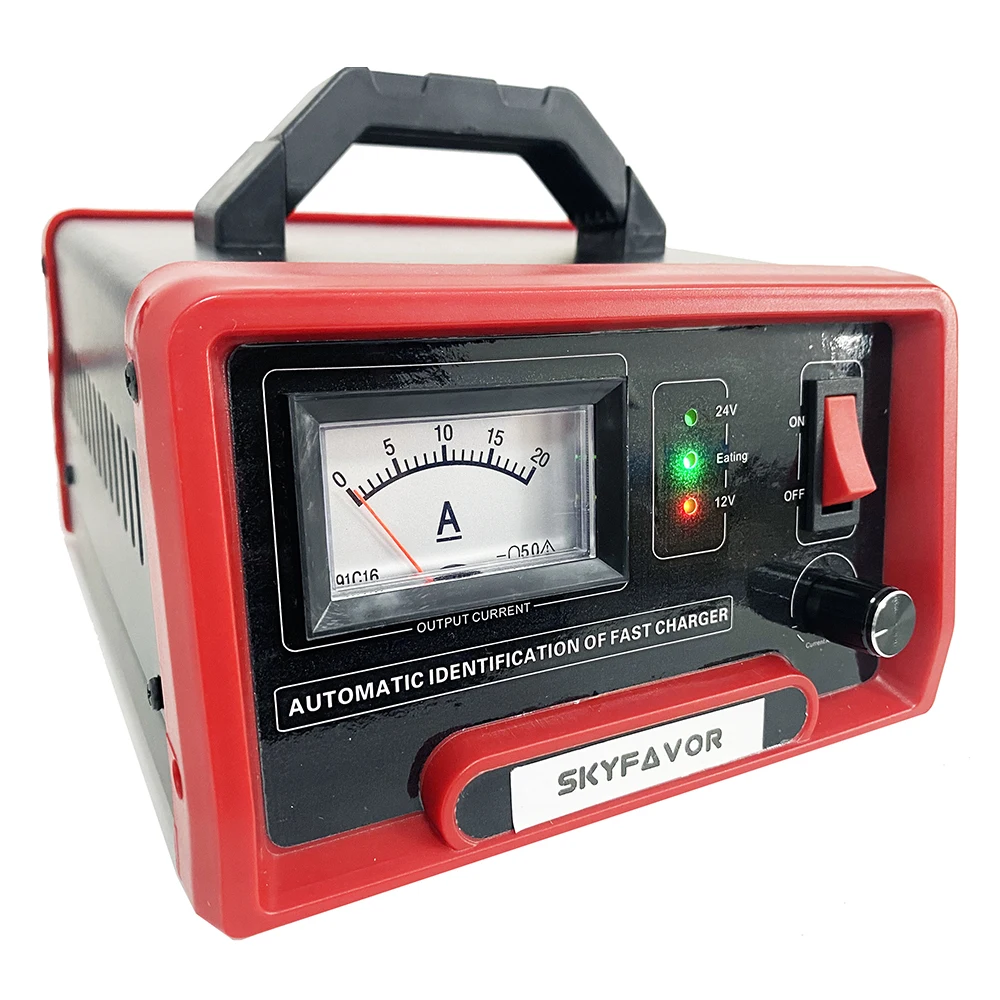 Automatic 12V 24V battery charger 12V 24V 10A adjustable fast truck motorcycle car battery charger for gel agm lead acid