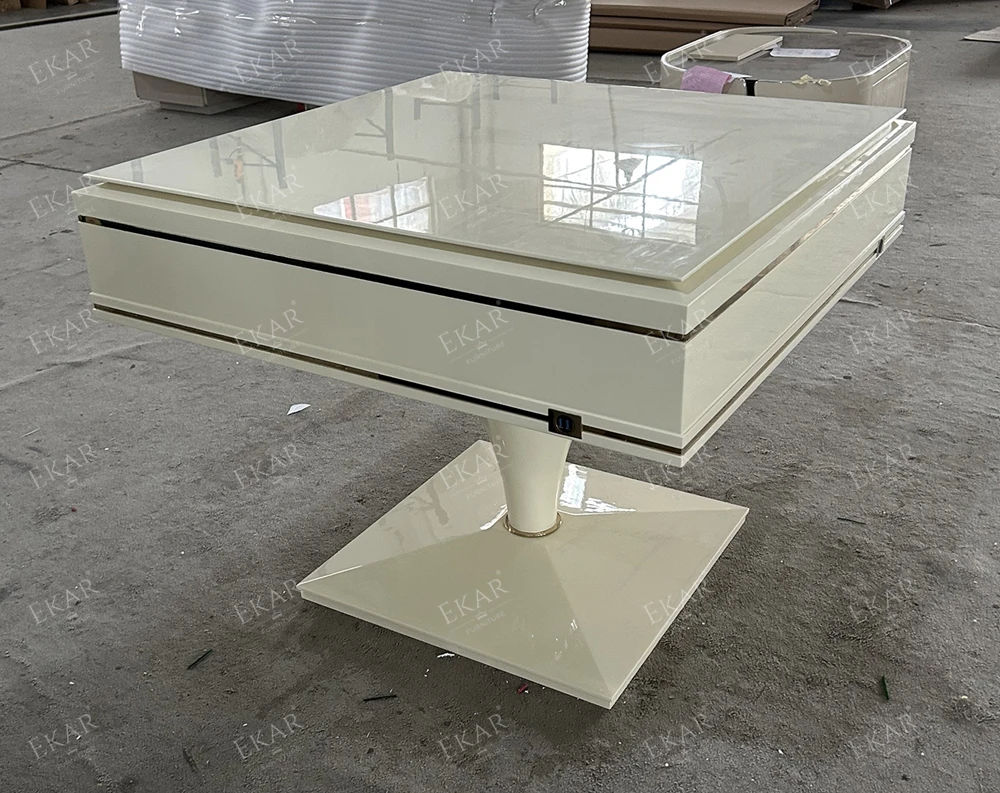 product modern mahjong table with felt surface and wooden frame-11