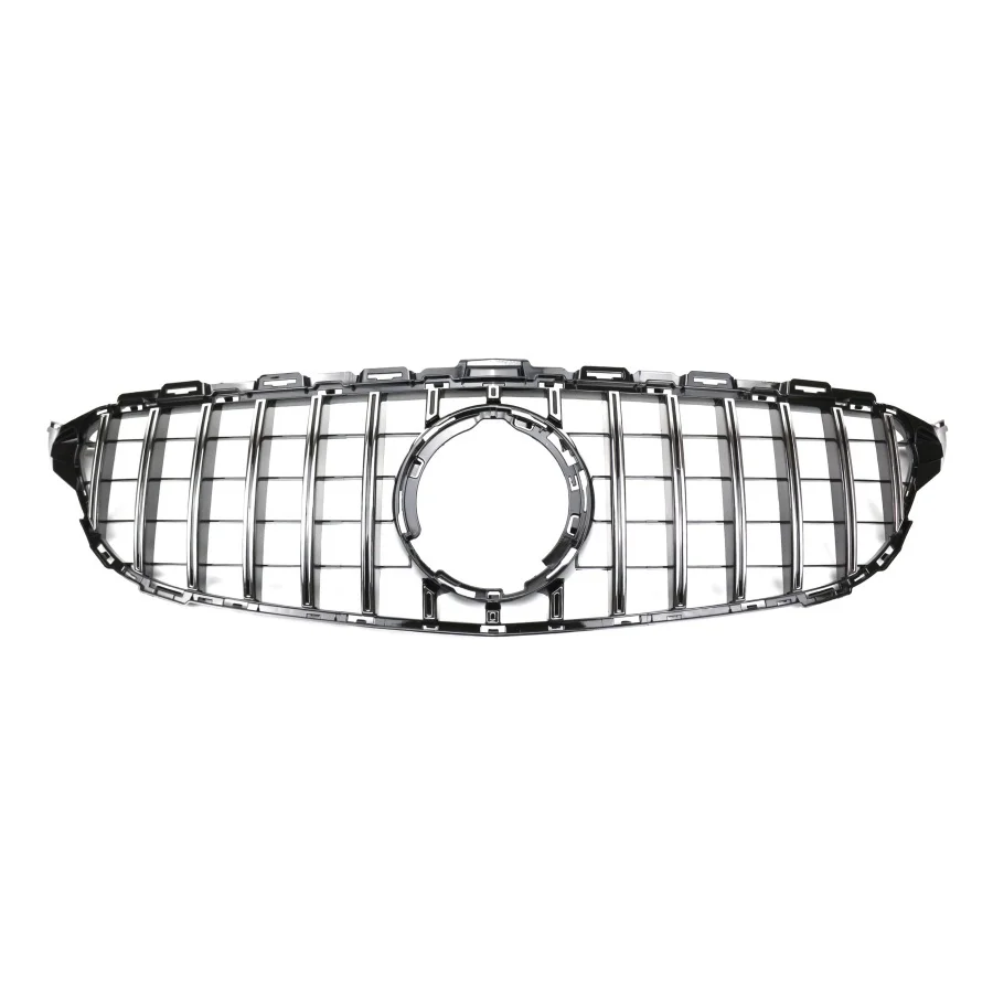 product tiypeor car black abs silver gt style grill cars mesh grille for mercedes benz c class w205 2019-8