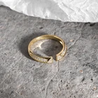 Ring Real 925 Sterling Silver Ladies Jewelry Gold Plated Zircon Simple Elegant Ring CZ