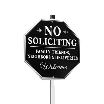 No Soliciting Sign For House Aluminum No Soliciting Yard Sign X