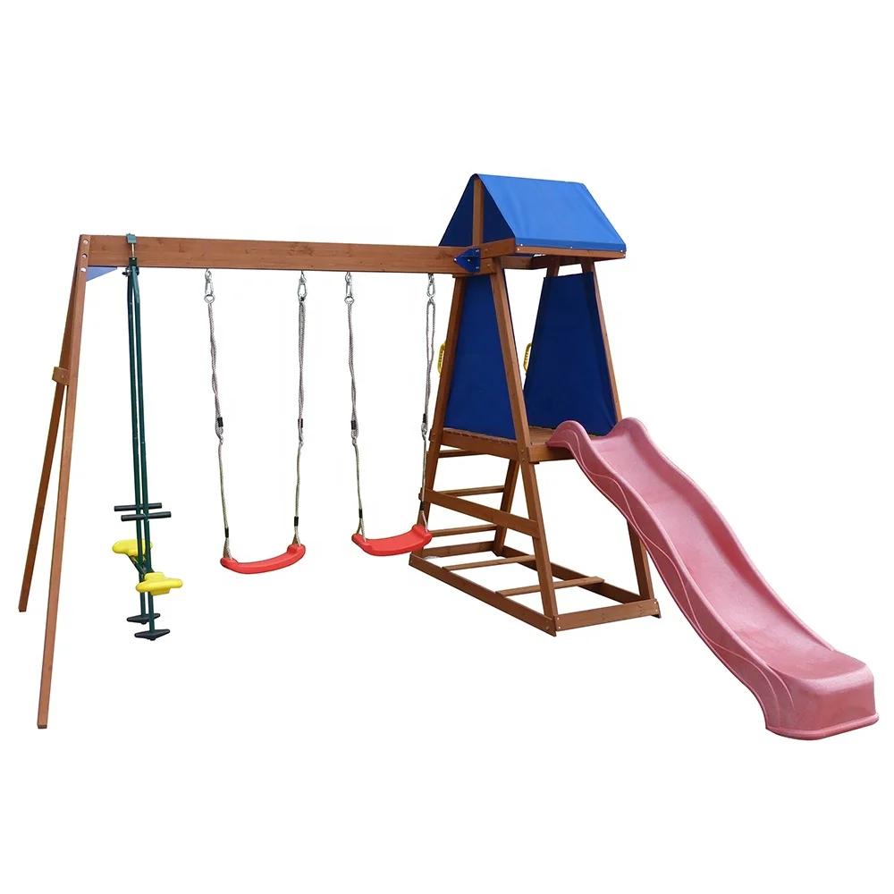 garden swing slide set