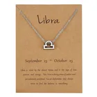 Necklace Necklaces Female Elegant 12 Zodiac Sign Necklace Pendants Charm Gold Chain Choker Astrology Necklaces