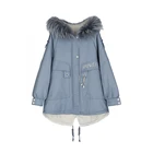 Coat Warm Custom Brand Fashion 90 %white Down Winter Fur Women Parka Coat Jacket With Fur Hood