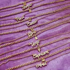 Pendant Necklace Bisuteria 12 Sign Bling Pendant Horoscope Diamond Zodiac Layered Cuban Chain Necklace