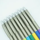 Gift Pen Best Selling Advertising Gift Pen Metallic Brown Logo Printing Ball Pen With Colored Rubber Grip