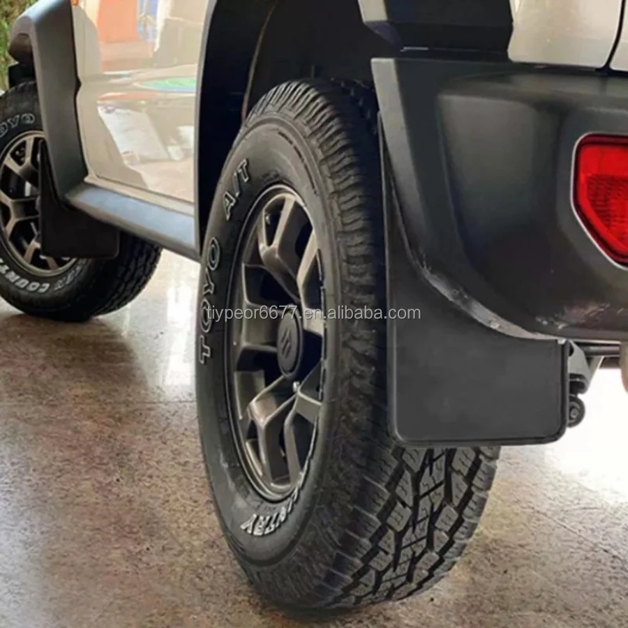 product tiypeor door mud flap set front rear set of 4 black for suzuki jimny 2019 2021 car mud flaps splash guards easy installation-4
