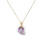 Crystal Necklace Natural Stone Pendant Diy Raw Gemstone Crystal Pendant Gemstone Necklace For Women
