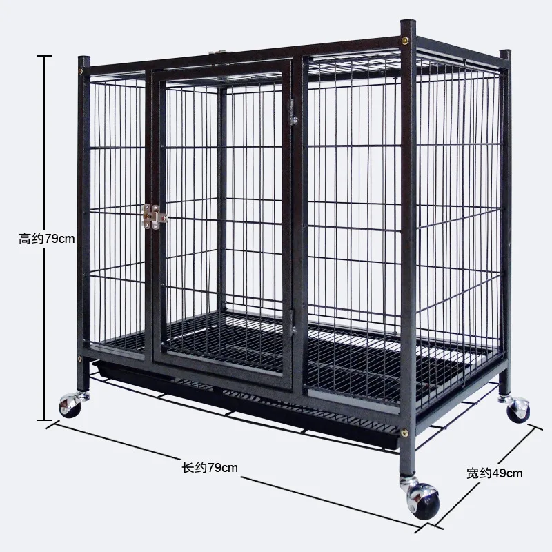 Factory Direct Square Tube Heavy Iron Enlarged and Thickened Large Dog Kennel for Medium and Large Dog