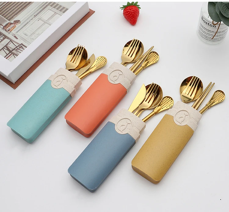 New Kitchen Tools And Gadgets Best Sellers Wheat Straw Cutlery Portable