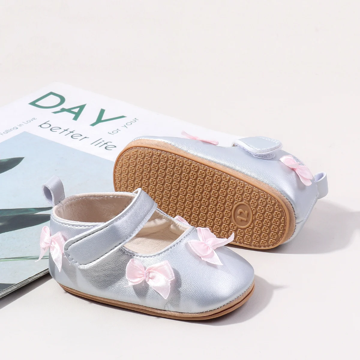 Fashion Spring&Autumn Baby Girl Butterfly Design Princess Shoes With TPR Soled Newborn Toddler Girl Shoes supplier