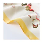 Square Scarf New Butterfly Pattern Chiffon Printed Square Scarf With Multipurpose Apply To Spring And Summer