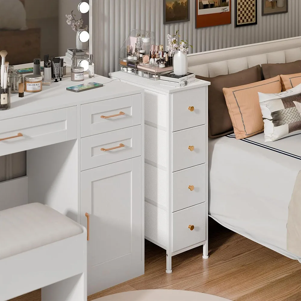product narrow storage bathroom dresser with 4 drawers slim fabric storage tower for bathroom-0