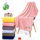Embroidered Towel Coral Velvet Embroidered Bath Towel-oem Towel