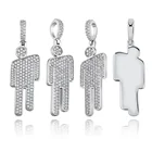 Pendant Billie Eilish With Tilted Head Full Of 3A Zircon Pendant Men And Women Hip Hop Necklace