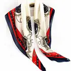 Scarf 70*70cm Ladies Neck Scarves Wholesale Custom Summer Women Printing Square Satin Silk Scarf