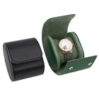Watch Mens Custom Travel Single Watch Box Genuine Leather Mens Travel Watch Roll Case For Gift