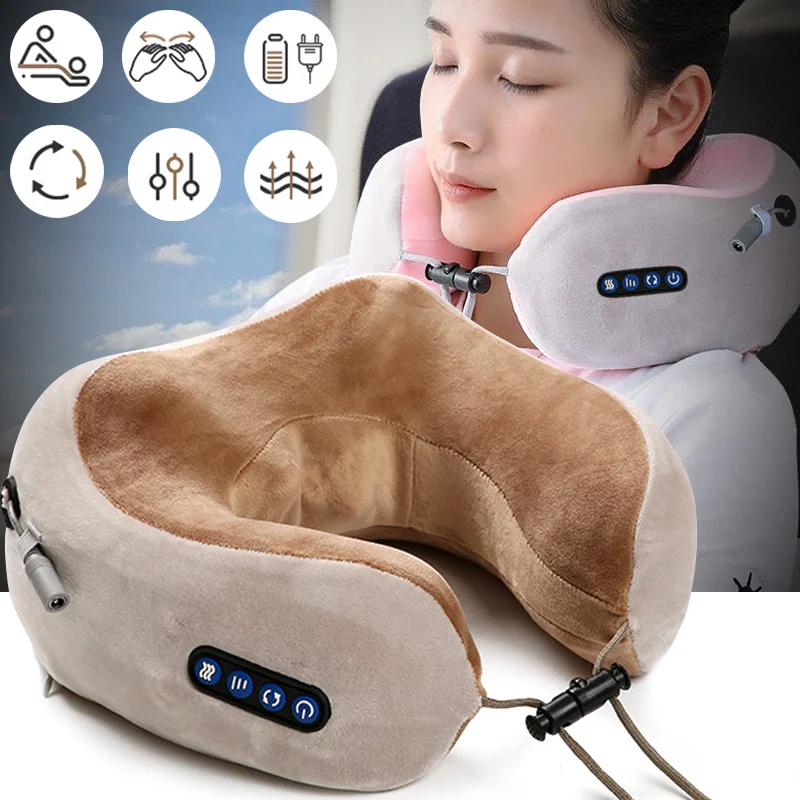 7W 3 Gears Rechargeable Electric Neck Massager U-shape Massage