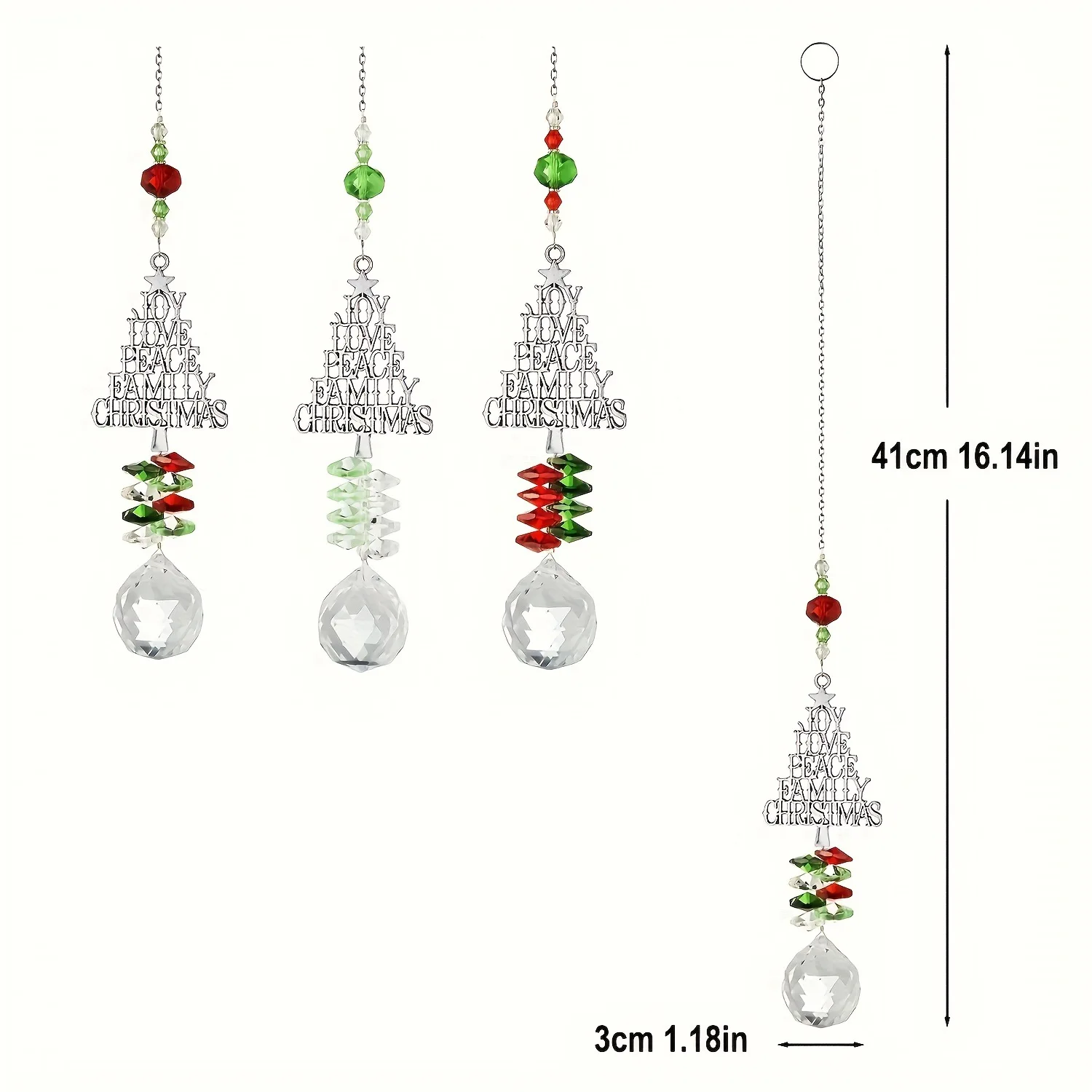 product new arrival christmas trees sun catcher window ornament home decorations wall hanging best gift to girls-3