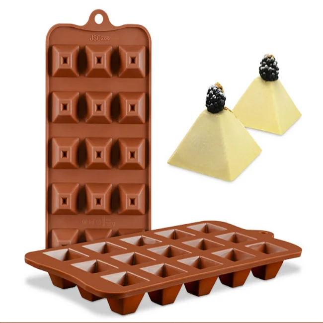 15 Cavidades Molde de Chocolate 2 Piezas de Diferentes Moldes de Cocina para Hornear Chocolate y Chocolate Marrón Moldes de silicona para Chocolate y Caramelo Forma de Corazón y Corona 