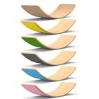 Wooden Wobble Board Kids Popular Kids Yoga Board Curvy Rocker Montessori Wobble Wooden Fitness Balance Board