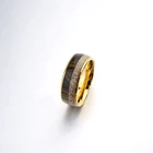 Wedding Rings Ring Rings Custom Teakwood Inlay Silver Arrows Wedding Rings Tungsten Steel Antler Ring For Men Women