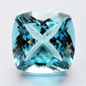 Natural Blue Aquamarine Gemstone AAA Quality Cushion Shape Aquamarine Gemstone For Jewelry Making