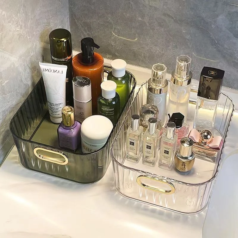 Large Capacity Cosmetic Storage Box Basket Bathroom Storage Box Kitchen Sundries Plastic 1 Pcs OEM ODM Custom Modern Sustainable