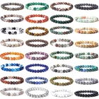 Gemstones Natural Stone 8mm Gorgeous Semi-Precious Gemstones Healing Crystal Stretch Beaded Bracelet Unisex