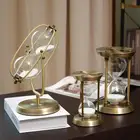 Hour Glass Hot Sale Time Magic Hourglass Decoration Ornaments Creative Metal Glass Hour Meter Home Decor Gift