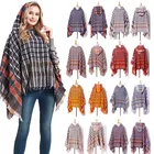 Cape Wholesales New Arrival Elegant Women Winter Open Front Thick Poncho Cape Knit Warm Shawl