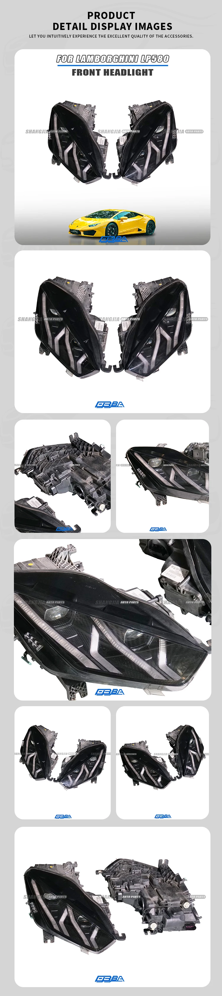 Original Car Modification Headlights Optical Lens LED Headlamp For Lamborghini Huracan 580 4T0941003G 4T0941004G details