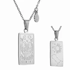 Pendant 2021 Fashion 12 Horoscope 18K Gold Plated Stainless Steel Women Pendant Necklace