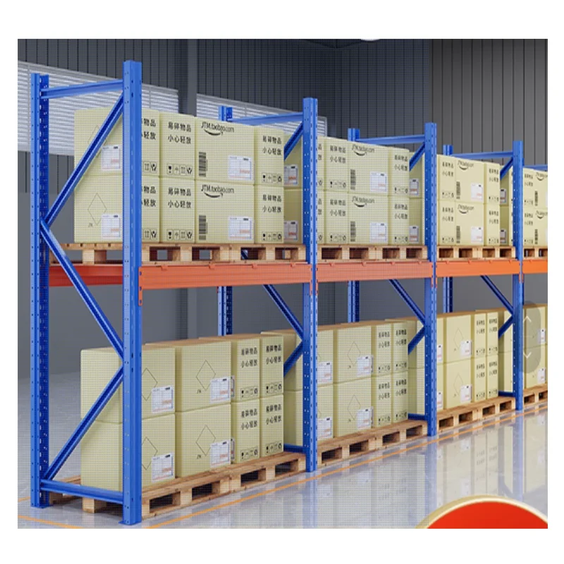 Gui chang 3000KG 3T 3 ton Triple Support Warehouse Heavy Duty Pallet 3 Layers Racks Double Load Beam Rack Vna Pallet