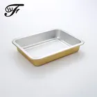 Aluminum Food Tray Factory Price Disposable Heat-Resistant Rectangular Aluminum Foil Food Baking Container Tray