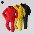 Autumn And Winter Casual OEM Kids Sportswear Full Zip Jacket And Jogger 2 Piece Set Kids Sportswear