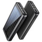Universal Solar Mobile Energy Power Bank Usb Type C Portable Solar Battery Charger Power Bank 30000Mah